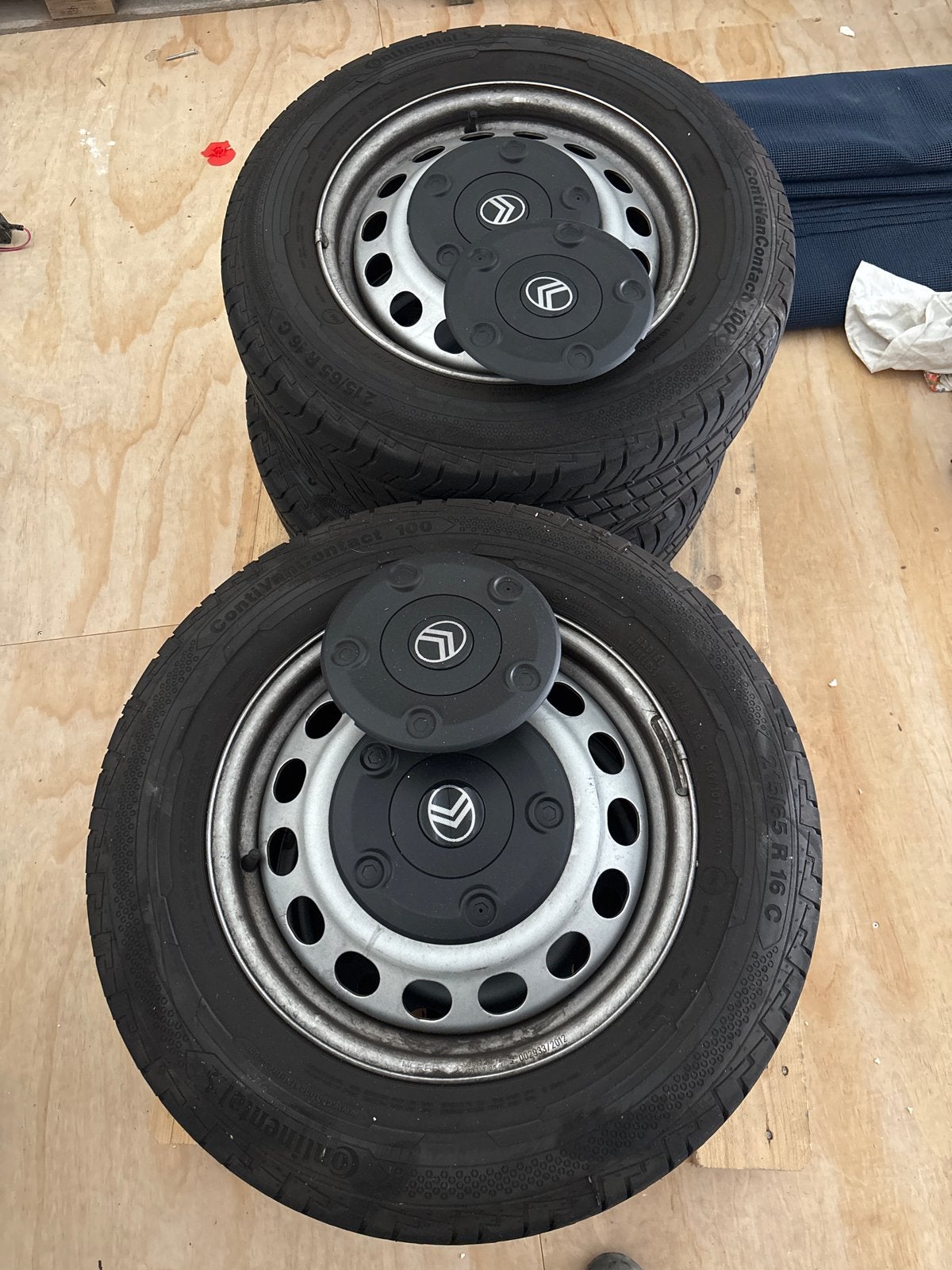 Continental VanContact 100 banden en velgen 215/65 R16 C, Ophalen, Gebruikt