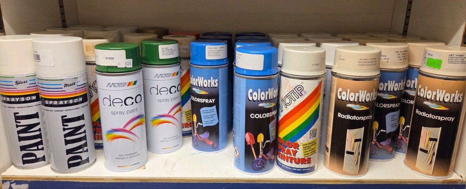 36 Spuitbussen Verf - Diverse Soorten en Kleuren, Ophalen of Verzenden, Nieuw, Overige typen