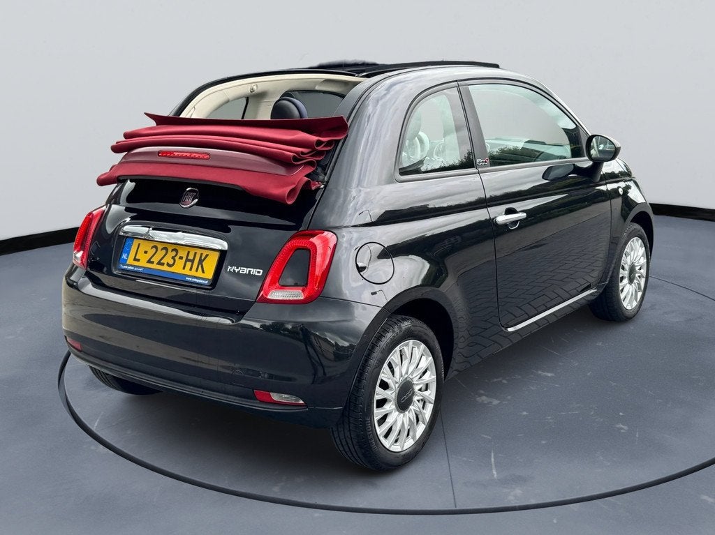 Fiat 500 C 1.0 Hybrid Cult|cabrio|Carplay|airco|, Auto's, Voorwielaandrijving, Start-stop-systeem, Stof, Cabriolet