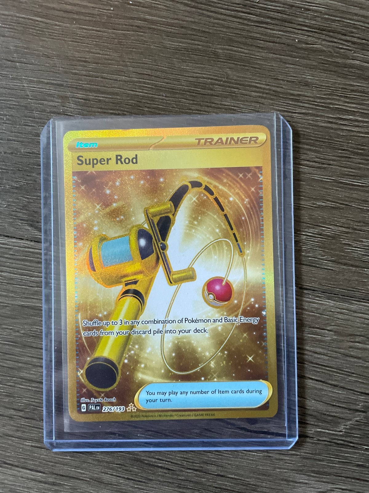 Pokémon Super Rod Gold Secret Rare 276/193 (Foil), Ophalen of Verzenden, Zo goed als nieuw, Losse kaart, Foil