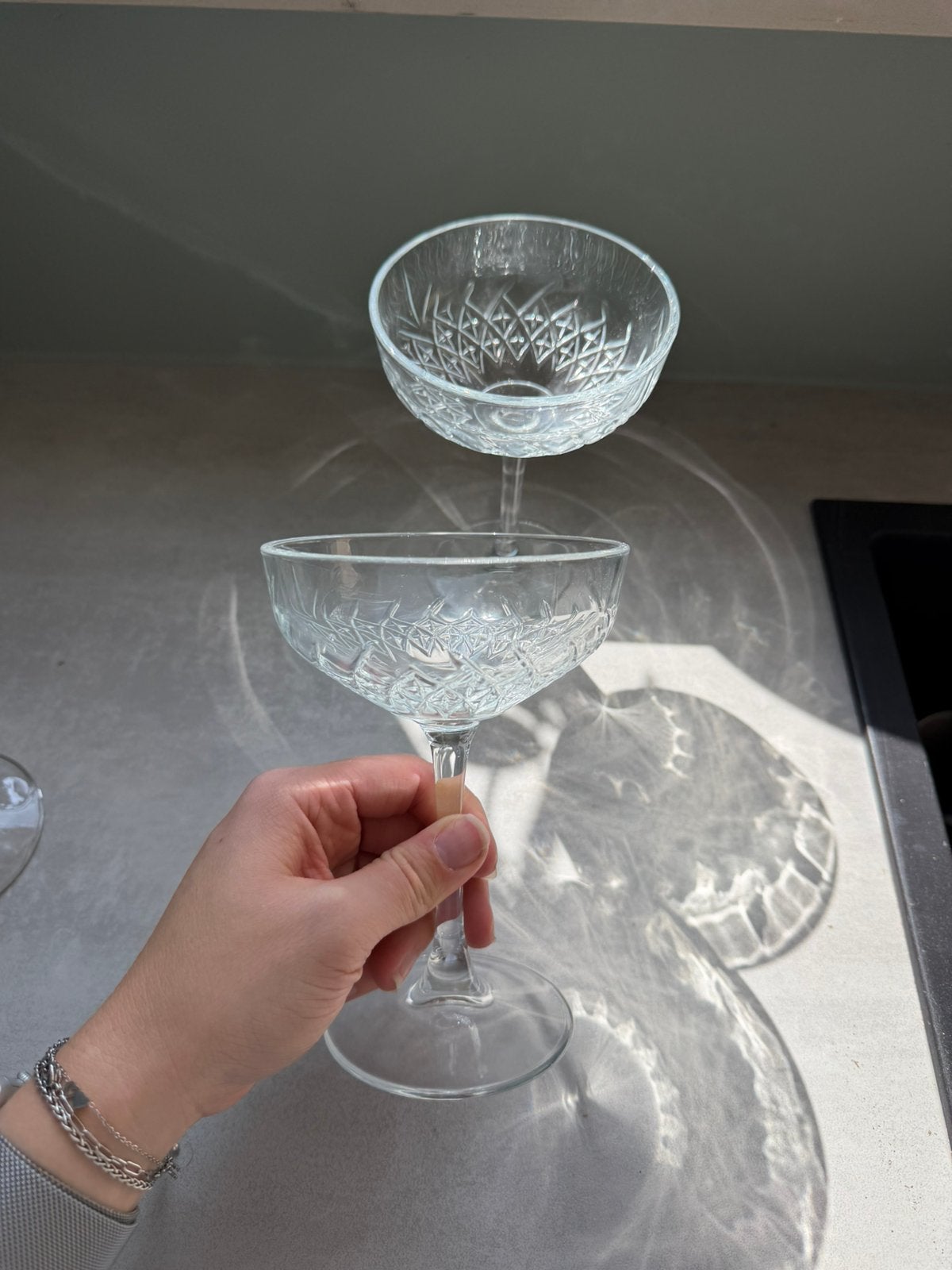 2x champagnecoupe nieuw, Ophalen, Nieuw, Overige typen
