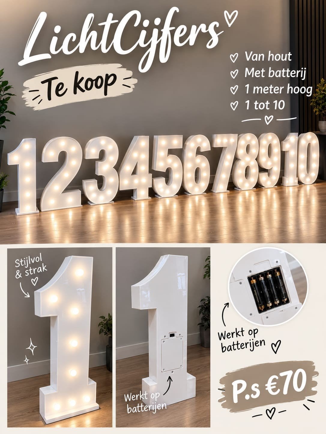 Marry Me Lichtletters, Lichtcijfers, Ophalen of Verzenden, Zo goed als nieuw, Versiering, Geboorte of Huwelijk