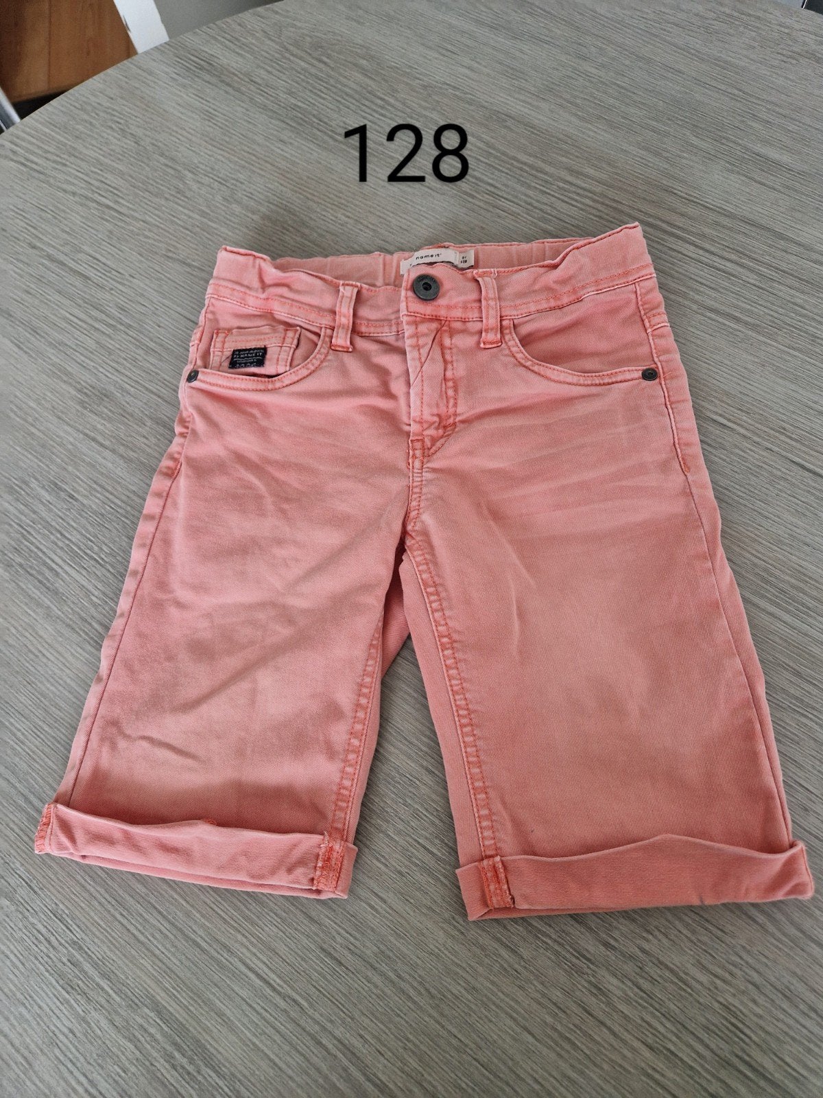 Korte broek Name it 128 roze zalm, Broek, Ophalen of Verzenden, Zo goed als nieuw, Jongen