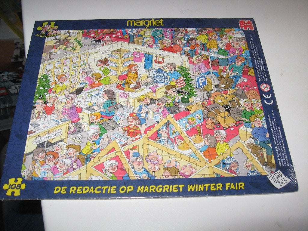 Jan van Haasteren puzzel MARGRIET WINTER FAIR 108 stukjes, Ophalen of Verzenden, Minder dan 500 stukjes, Zo goed als nieuw, Legpuzzel