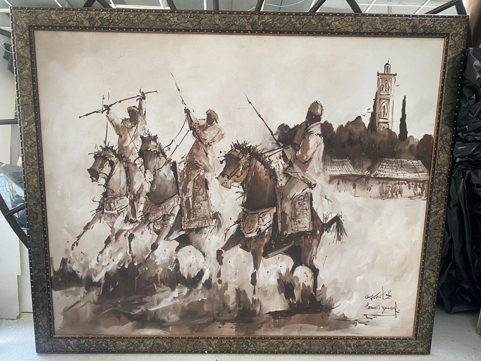 Ruitergezelschap schilderij! T.E.A.B, Overige vormen, Overige uren, Overige niveaus, Vakantiewerk