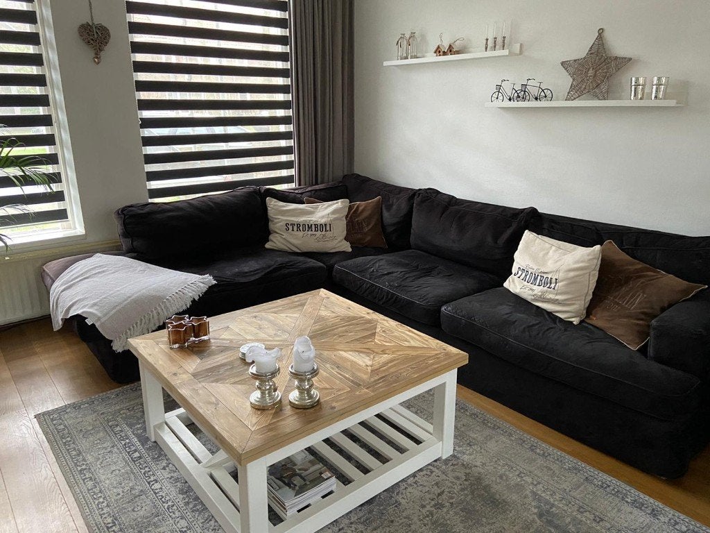 Maatwerk landelijke salontafel coffeetable Chassigny stijl, 50 tot 100 cm, Vierkant, Nieuw, Riviera Maison landelijk