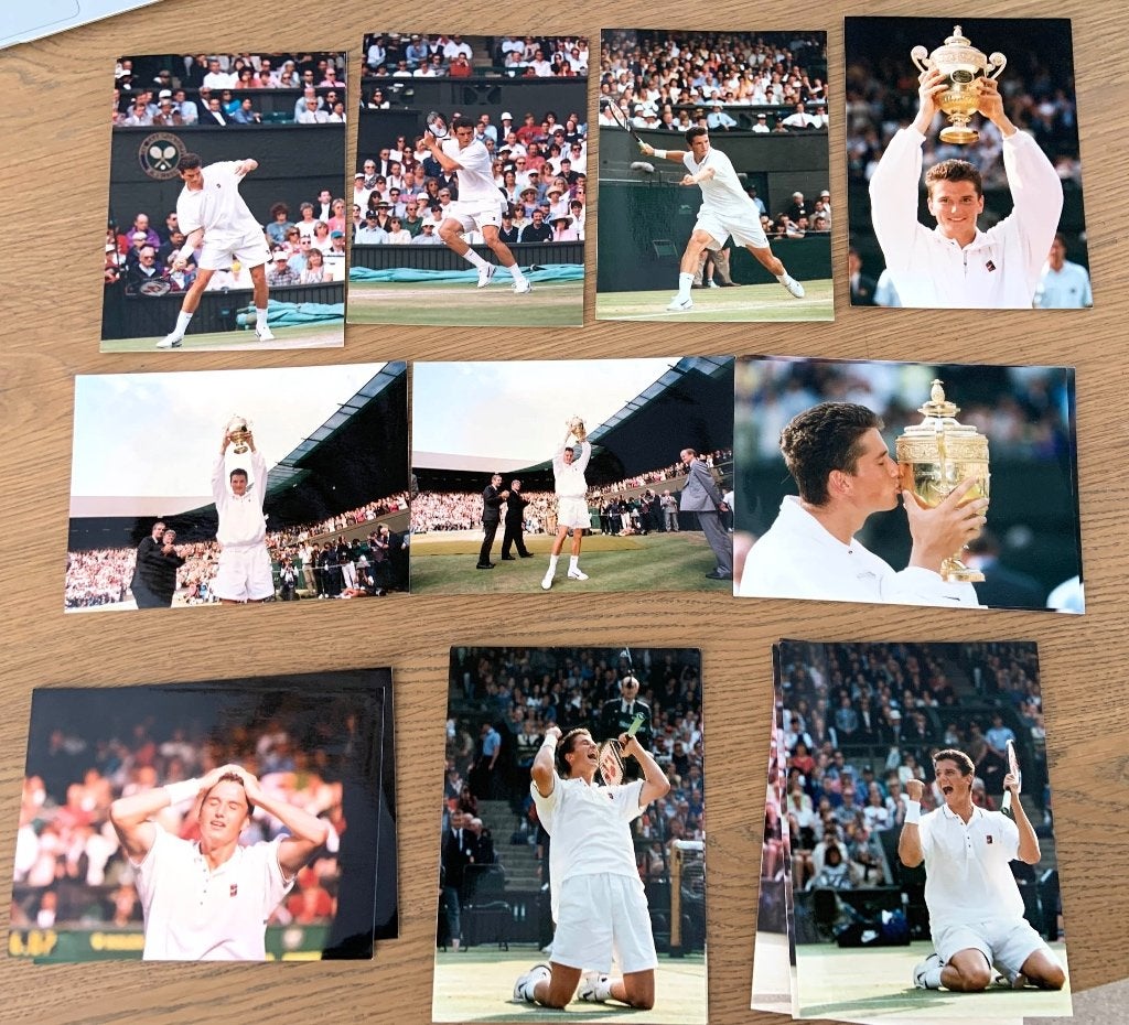 Org. kleurenfoto's 1996 Wimbledon winnaar Richard Krajicek, Sport en Fitness, Verzenden, Nieuw, Overige typen, Overige merken