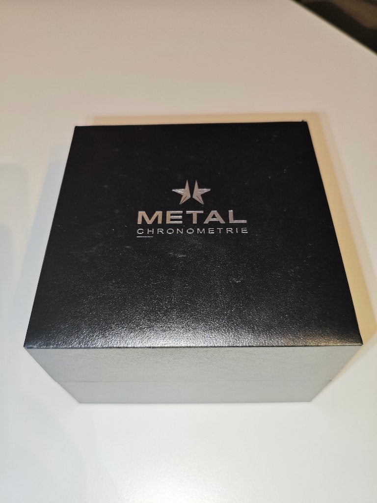Metal.CH horloge, Leer, Staal, Polshorloge, Zo goed als nieuw
