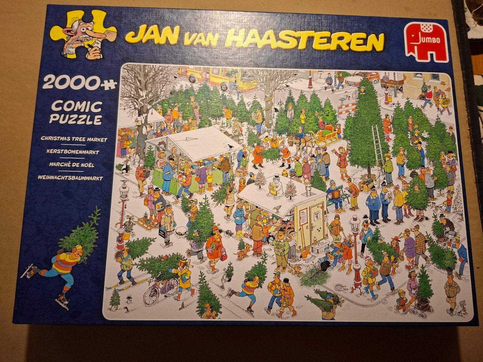 JvH 2000st Kerstbomenmarkt, Ophalen of Verzenden, Meer dan 1500 stukjes, Zo goed als nieuw, Legpuzzel