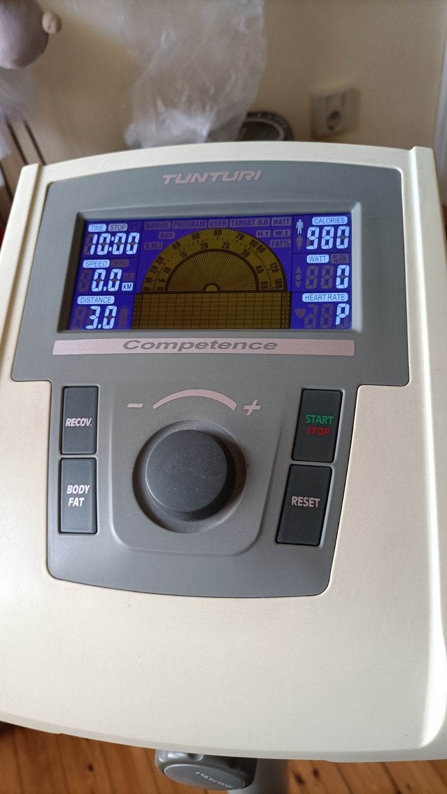 Tunturi Competence Hometrainer, Ophalen, Zo goed als nieuw, Metaal, Benen