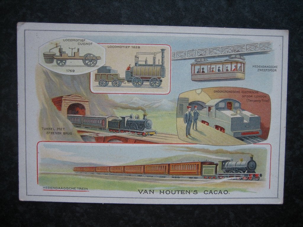 van HOUTEN's Cacao  Treinvervoer A, Ophalen of Verzenden, Voor 1920, Overige thema's