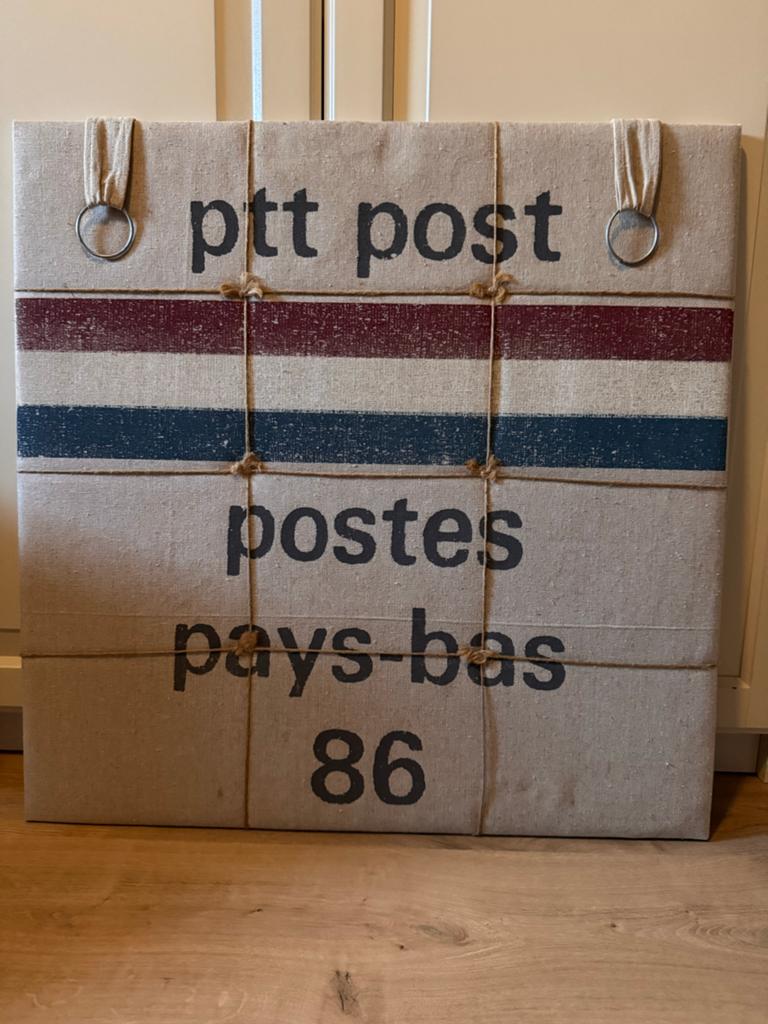 PTT Post Wandbord - Vintage Stijl Decoratie 65x65 cm, Antiek en Kunst, Ophalen of Verzenden