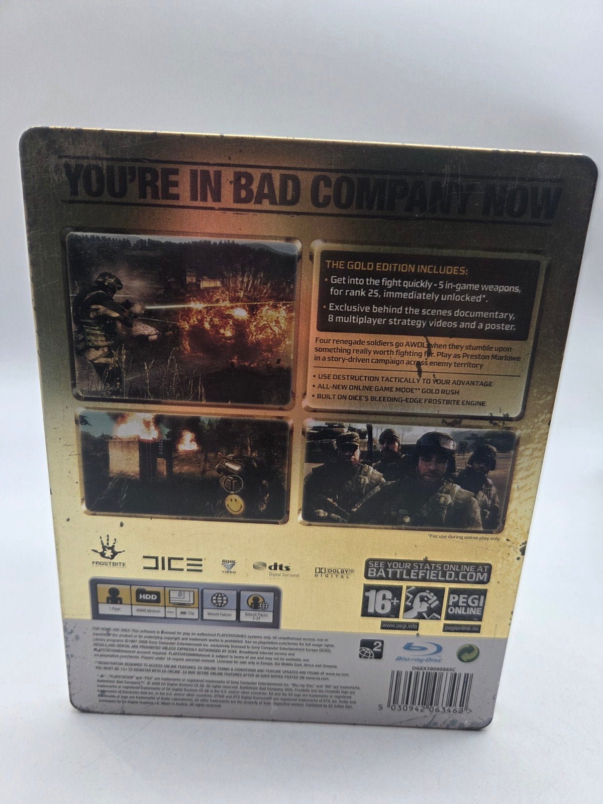 Battlefield Bad Company Gold Edition PS3, Online, Shooter, Electronic Arts, 1 speler