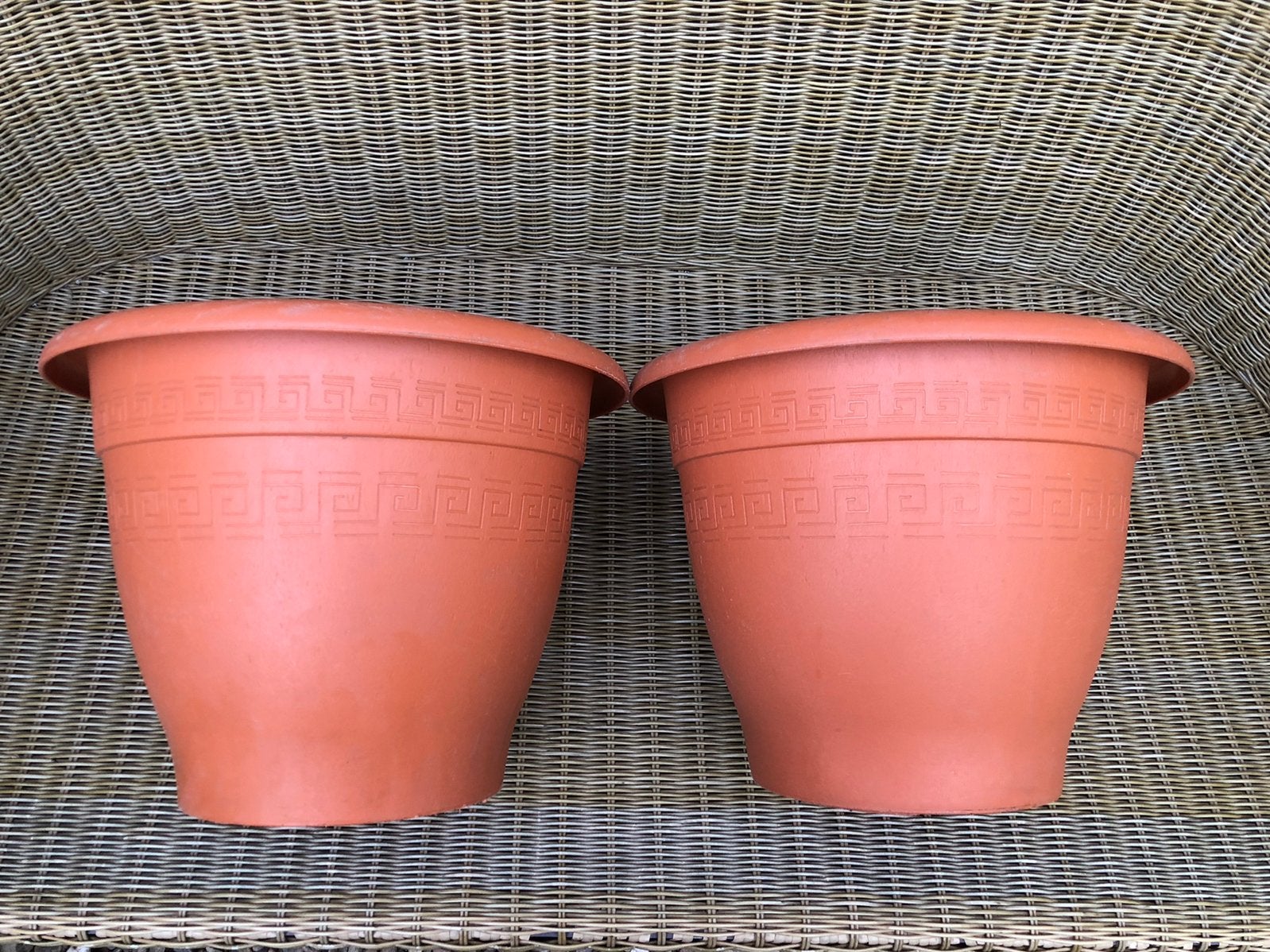 Plasticotto terracotta - Z.G.A.N., Rond, Ophalen of Verzenden, Zo goed als nieuw, Minder dan 40 cm
