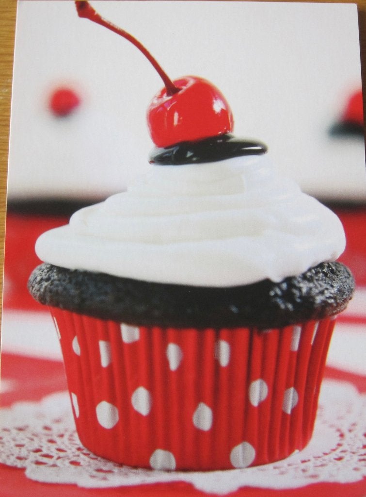 voor het kind - cupcake met kers - code 1302F - nieuw, Verzenden, 1980 tot heden, Ongelopen, Overige thema's