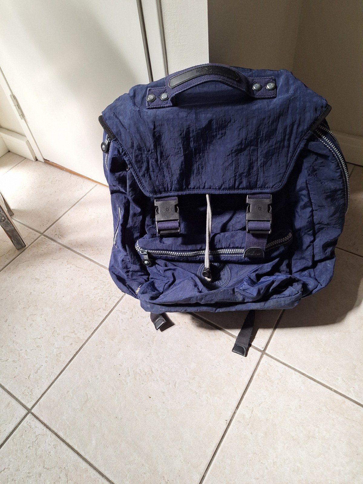 Kipling Rugzak - Blauw, Gebruikt, Sieraden, Tassen en Uiterlijk, Tassen | Rugtassen, 45 tot 60 cm, Gebruikt, Kipling, 25 tot 40 cm