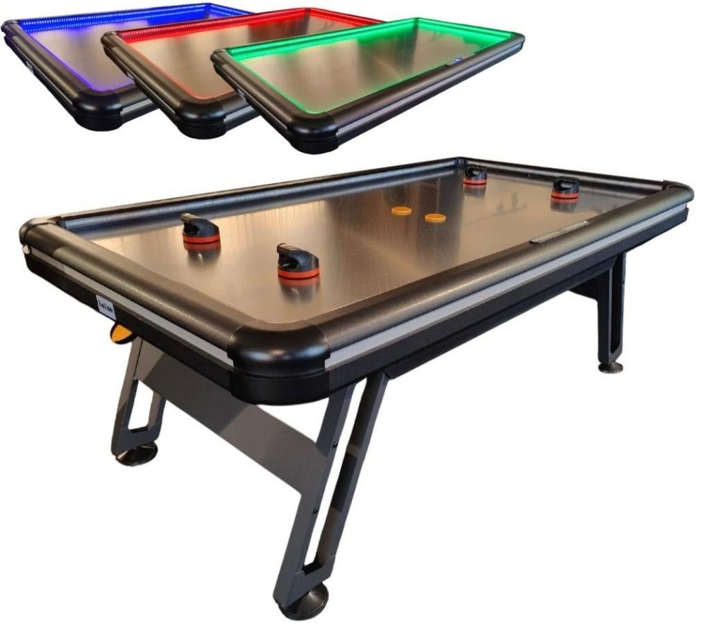 Airhockey TopTable Hyper LED/RVS (Metalen Speelveld), Ophalen of Verzenden, Nieuw, Overige typen
