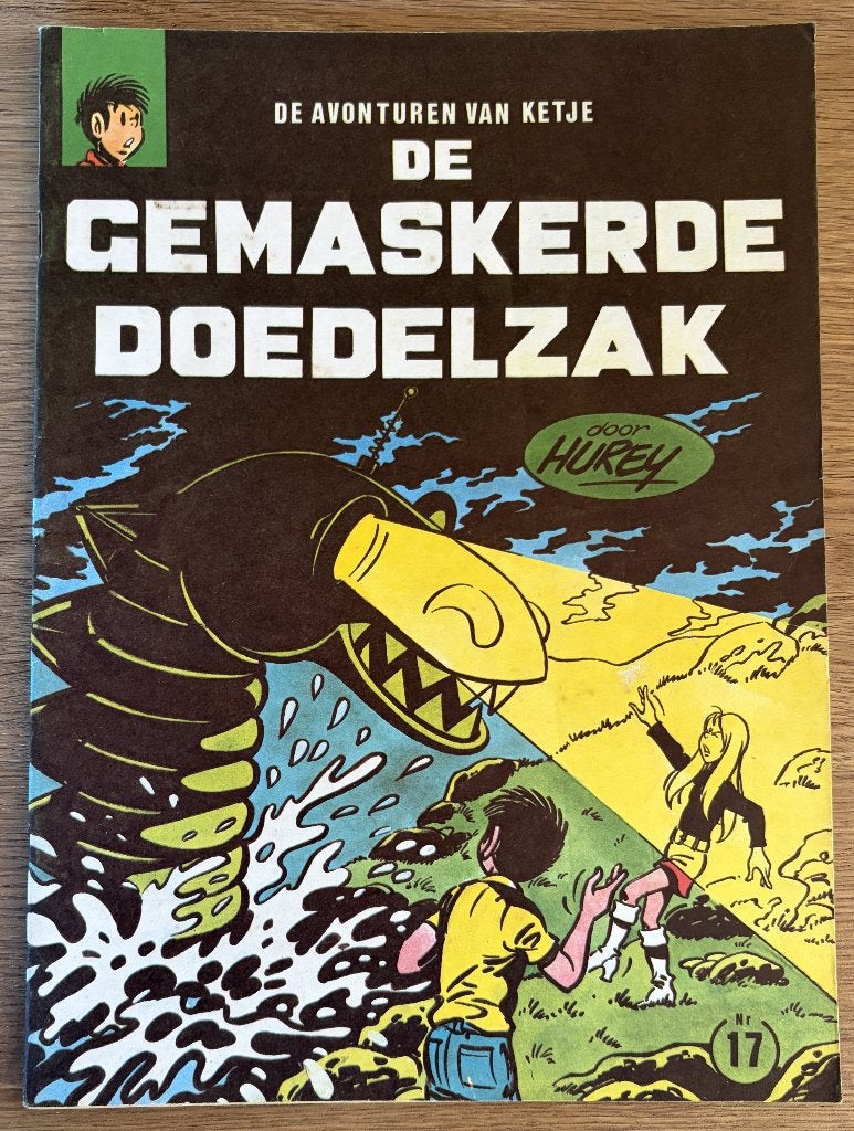 Ketje - De gemaskerde doedelzak -17-1e dr(1971) Strip, Eén stripboek, Ophalen of Verzenden, Zo goed als nieuw