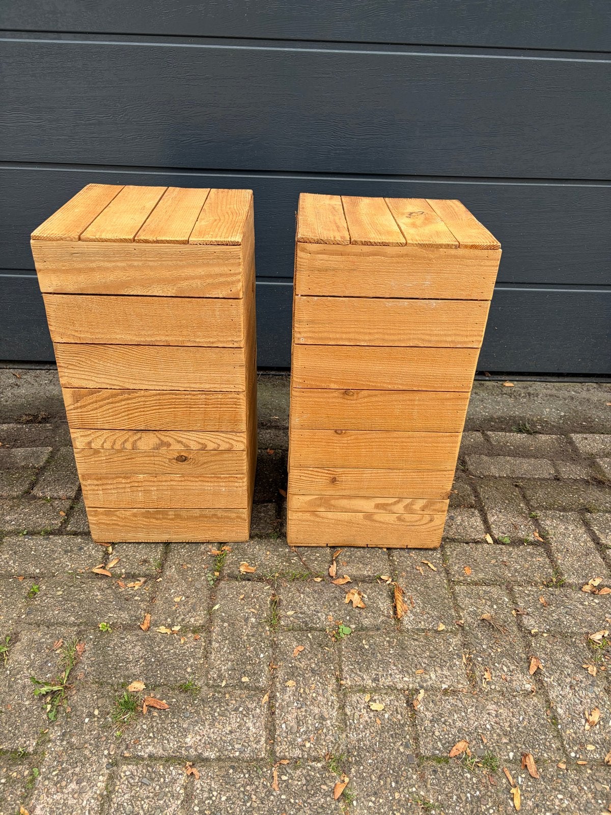 2 Houten Zuilen 60x30x30 cm, Huis en Inrichting, Ophalen, Gebruikt
