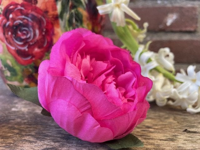 Kunstbloemen nieuw roze pioenrozen decoratie bloemstuk vaas, Binnen, 3811JM, Info@rodebeagle.nl, Rode Beagle kunstbloemen