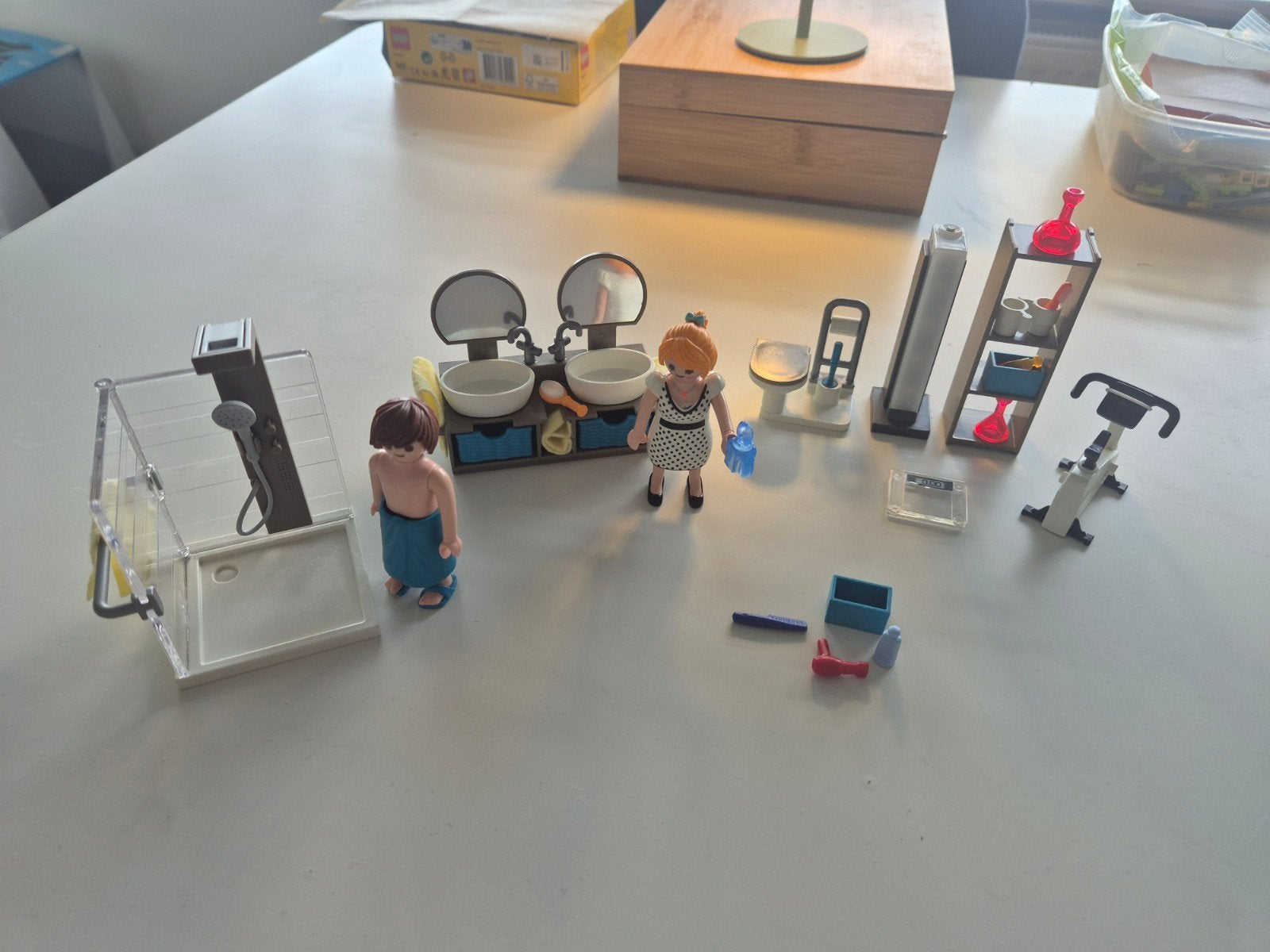 Playmobil badkamer set 9268 met figuren en accessoires, Ophalen of Verzenden, Zo goed als nieuw