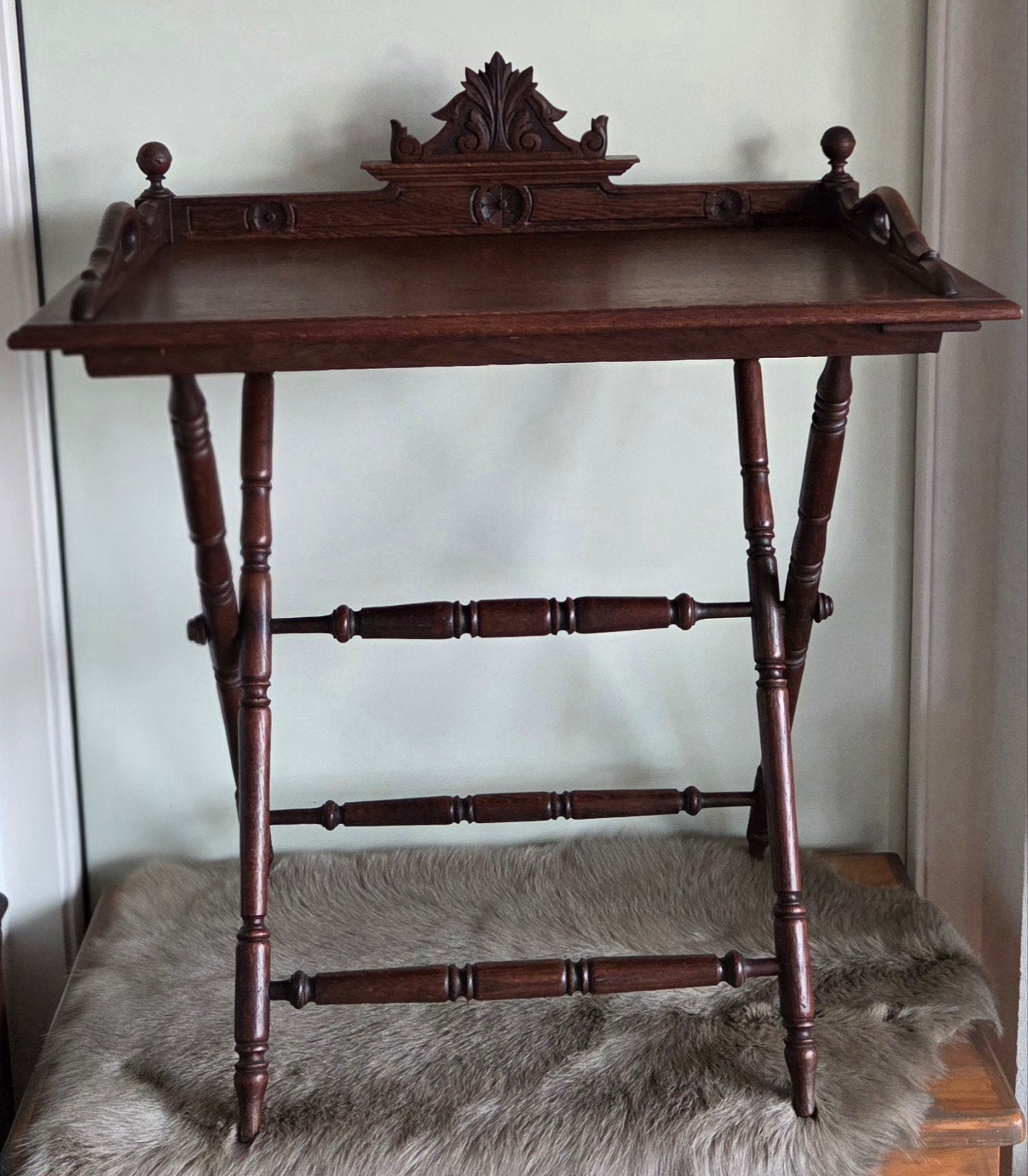 Antieke houten butler tray, Ophalen of Verzenden, Gebruikt, Hout