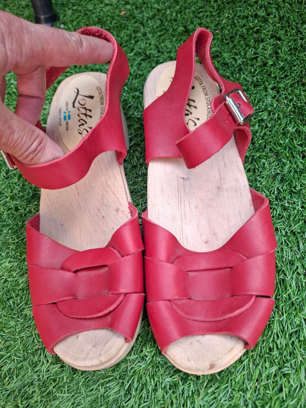 Lotta from Stockholm rode sandalen, maat 40, Lotta from Stockholm, Gedragen, Rood, Sandalen of Muiltjes