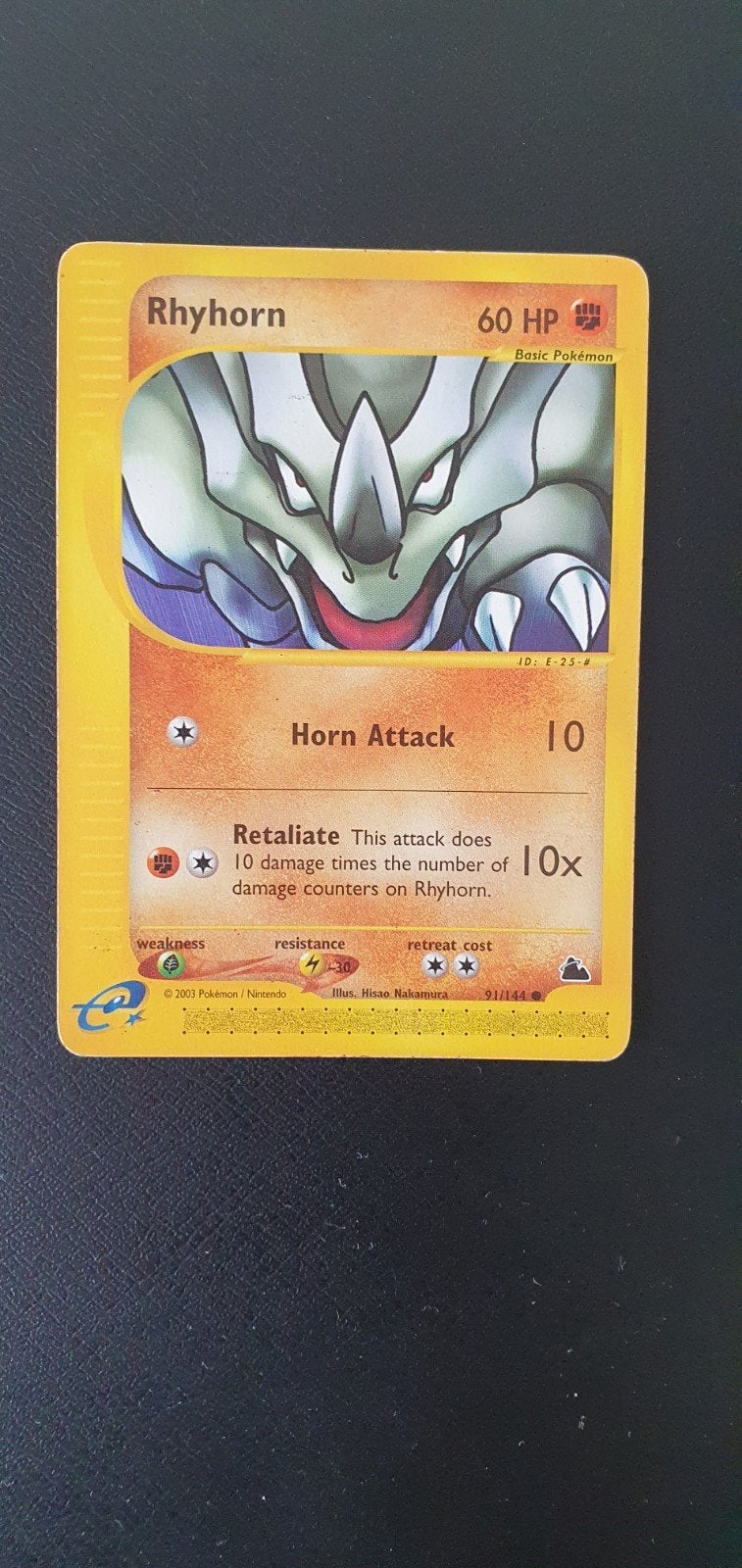 Rhyhorn 91/144 pokemon kaart, Ophalen of Verzenden
