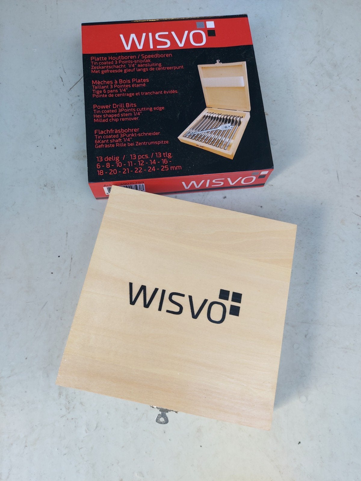 WISVO Platte Houtboren / Speedboren Set - 13-delig, Ophalen of Verzenden, Nieuw, Overige typen