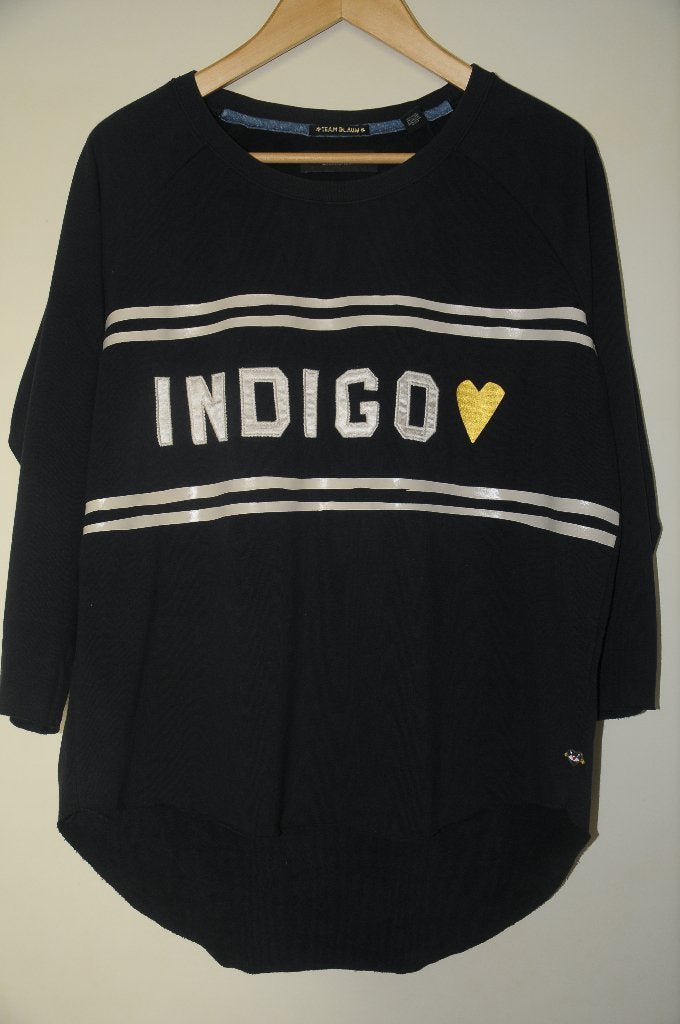 Mooie donkerblauwe trui / sweater van Maison Scotch, M, ZGAN, Maat 38/40 (M), Blauw, Zo goed als nieuw, Maison Scotch