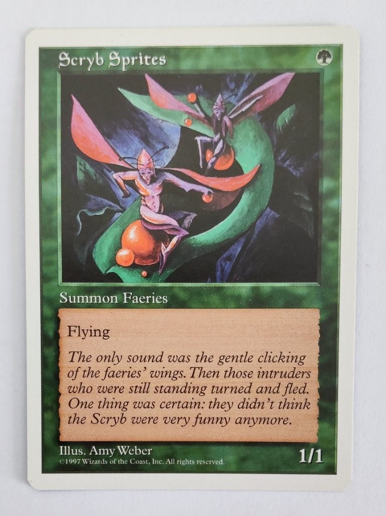 Scryb Sprites Fifth Edition MTG Near Mint, Ophalen of Verzenden, Zo goed als nieuw, Losse kaart
