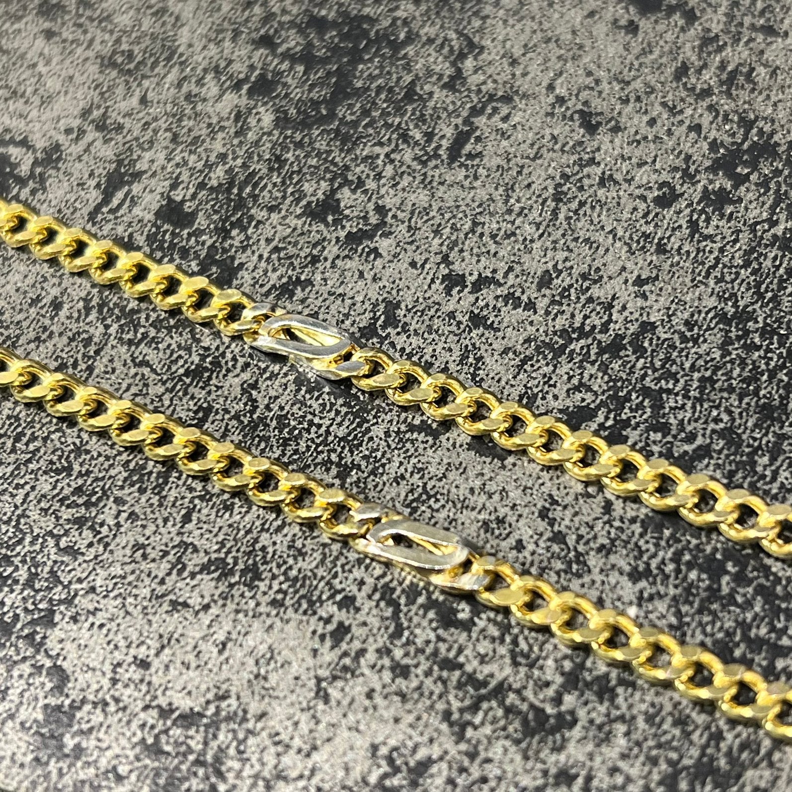 14k gouden ketting gourmet schakel met witgoud, Ophalen of Verzenden, Nieuw, Goud