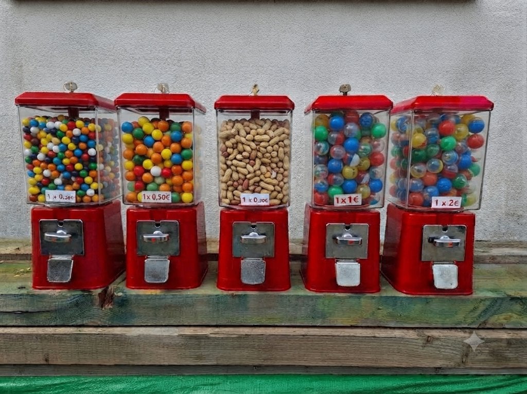 Brabo kauwgom M&M’s pinda capsule automaat, Ophalen of Verzenden, Zo goed als nieuw