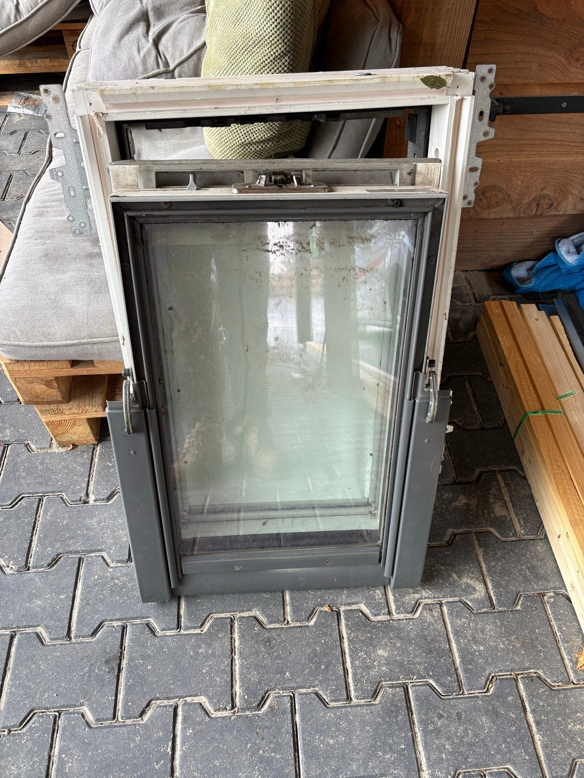 2x Velux Dakraam CK02 - Gebruikt, goede staat, Doe-het-zelf en Verbouw, Glas en Ramen, Ophalen, Gebruikt, Minder dan 80 cm, 80 tot 120 cm