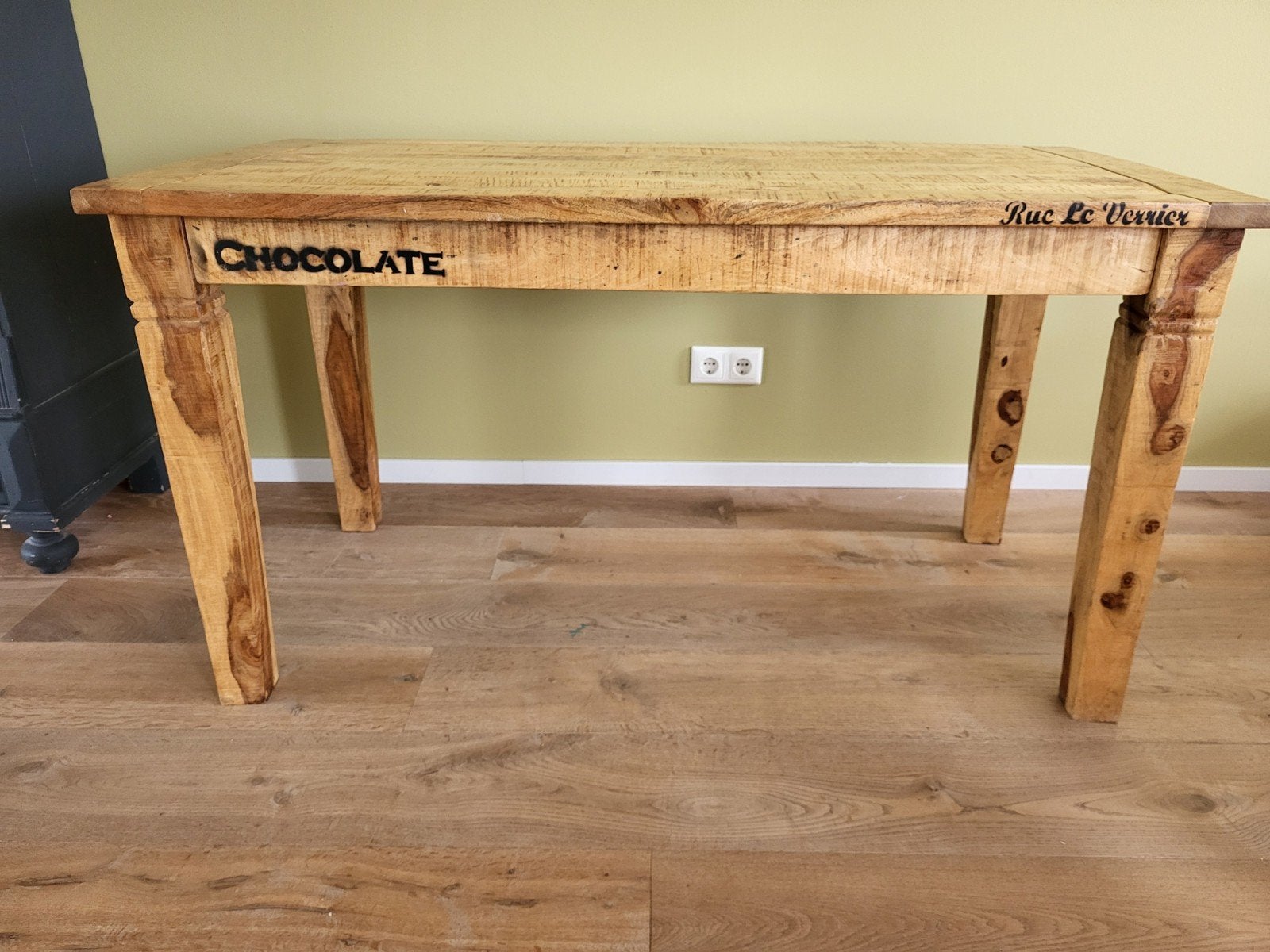 Tafel smal mangohout 140 cm x 70 cm, Ophalen, Gebruikt, 100 tot 150 cm, 50 tot 100 cm