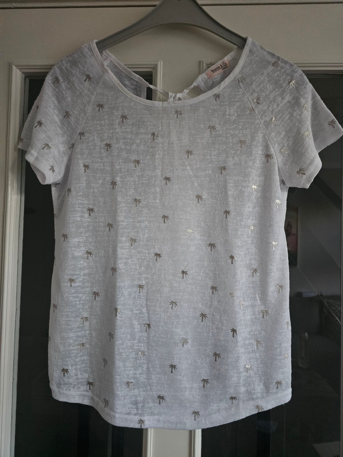 Nieuw wit T-shirt met palmboomprint, maat M, Kleding | Dames, Maat 38/40 (M), Wit, Nieuw, Noemié & Co