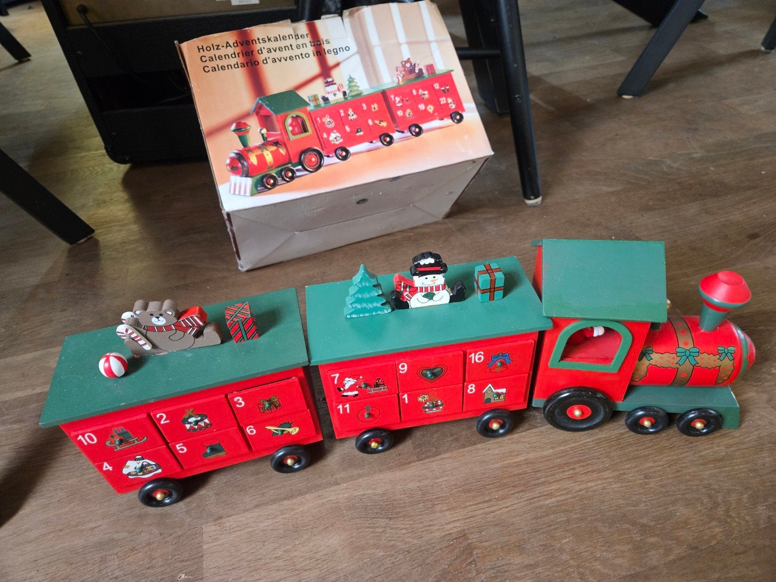 houten adventskalender kersttrein, Diversen, Ophalen of Verzenden