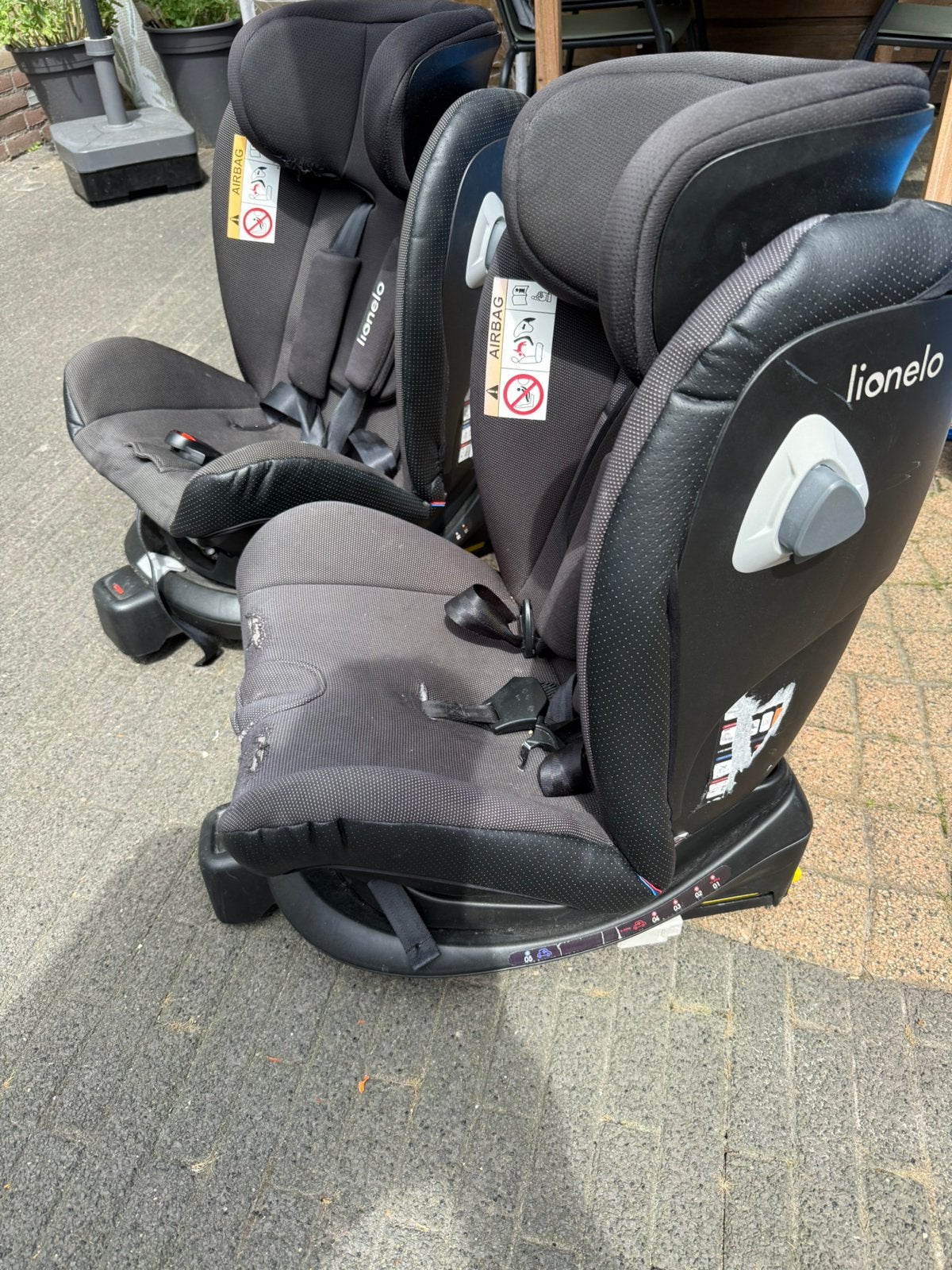 2 x Braam Lionelo, Autogordel of Isofix, Gebruikt, 15 t/m 36 kg, Ophalen
