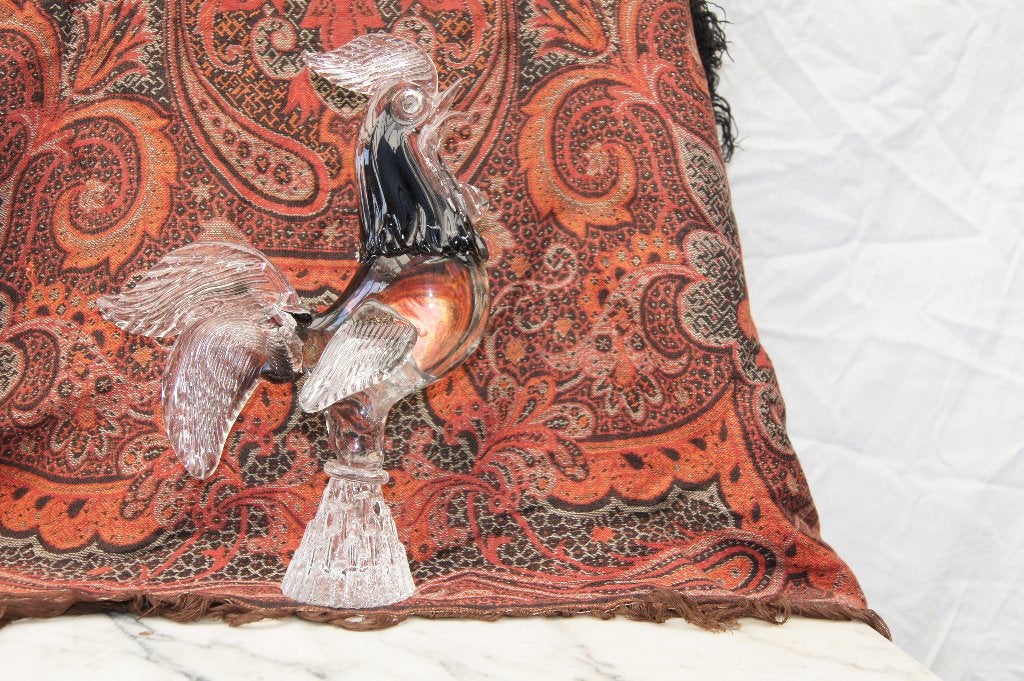 Glazen haan sculptuur - Murano stijl, Ophalen of Verzenden