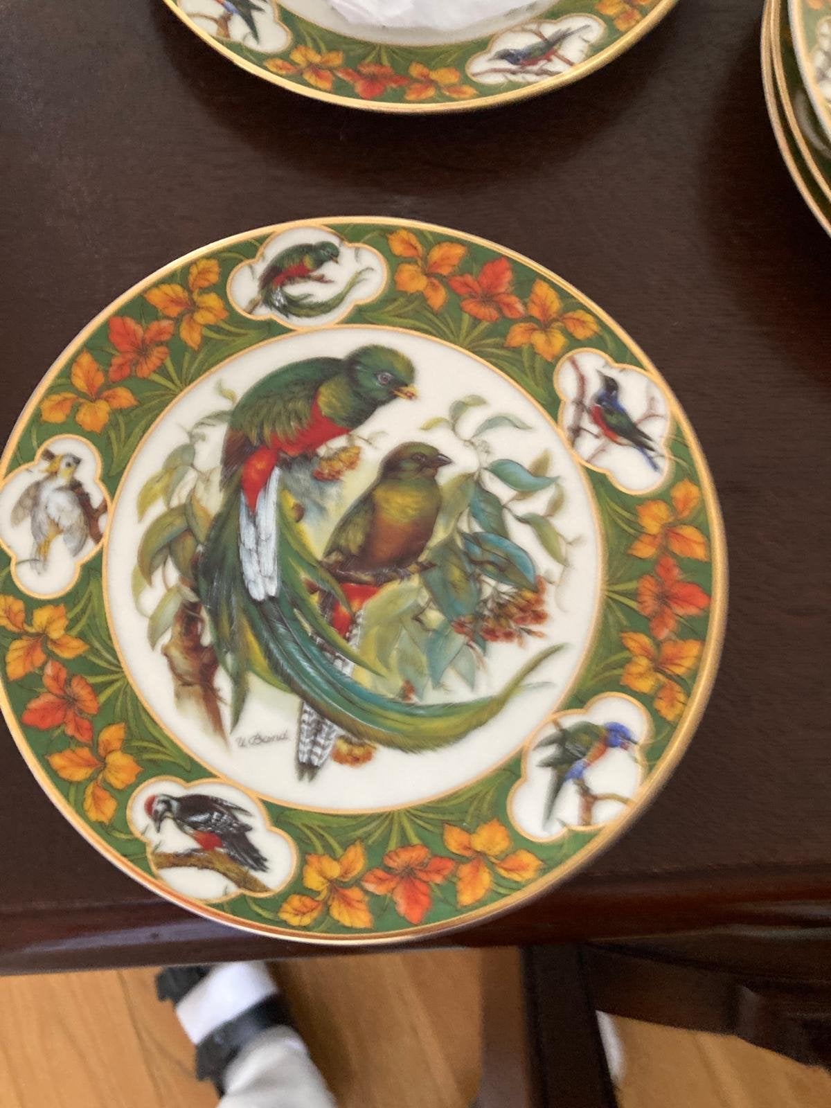 Bradex Wandborden Collectie: Prachtvolle Vögel der 5 Kontine, Antiek en Kunst, Antiek | Wandborden en Tegels, Ophalen