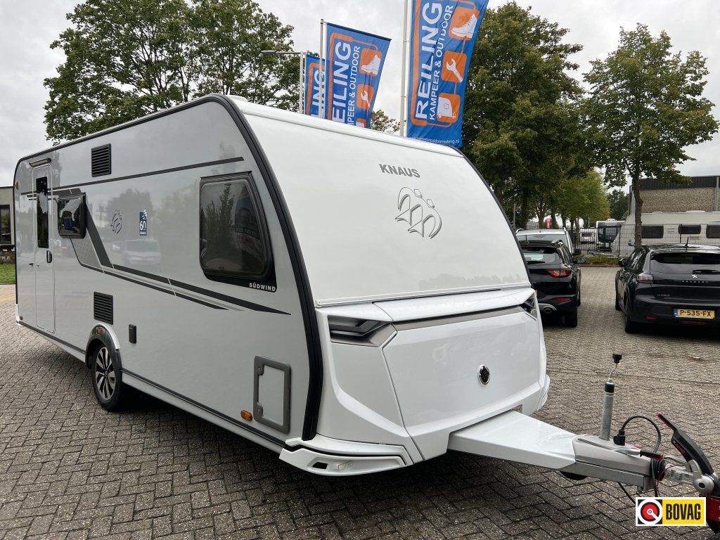 Knaus Sudwind 60 Years 550 FSK Mover, Nieuwe voortent, Caravans en Kamperen, Dwars-stapelbed, Schokbreker, Bedrijf, 5 tot 6 meter