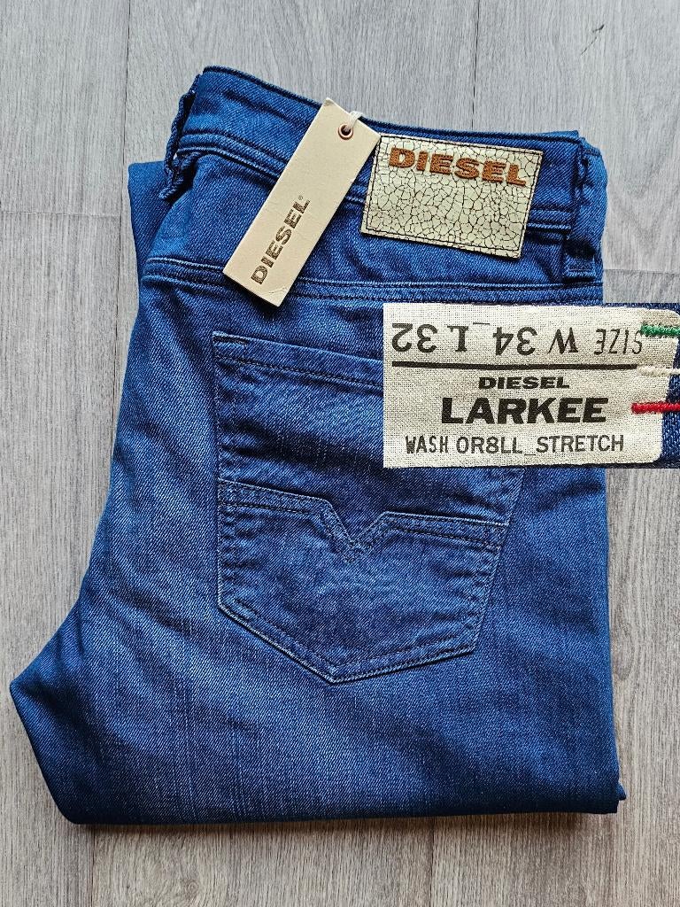 - NIEUWE - Diesel LARKEE W34 L32 * 34x32 - STRAIGHT - #D2008, Diesel, Blauw, Diesel, Nieuw