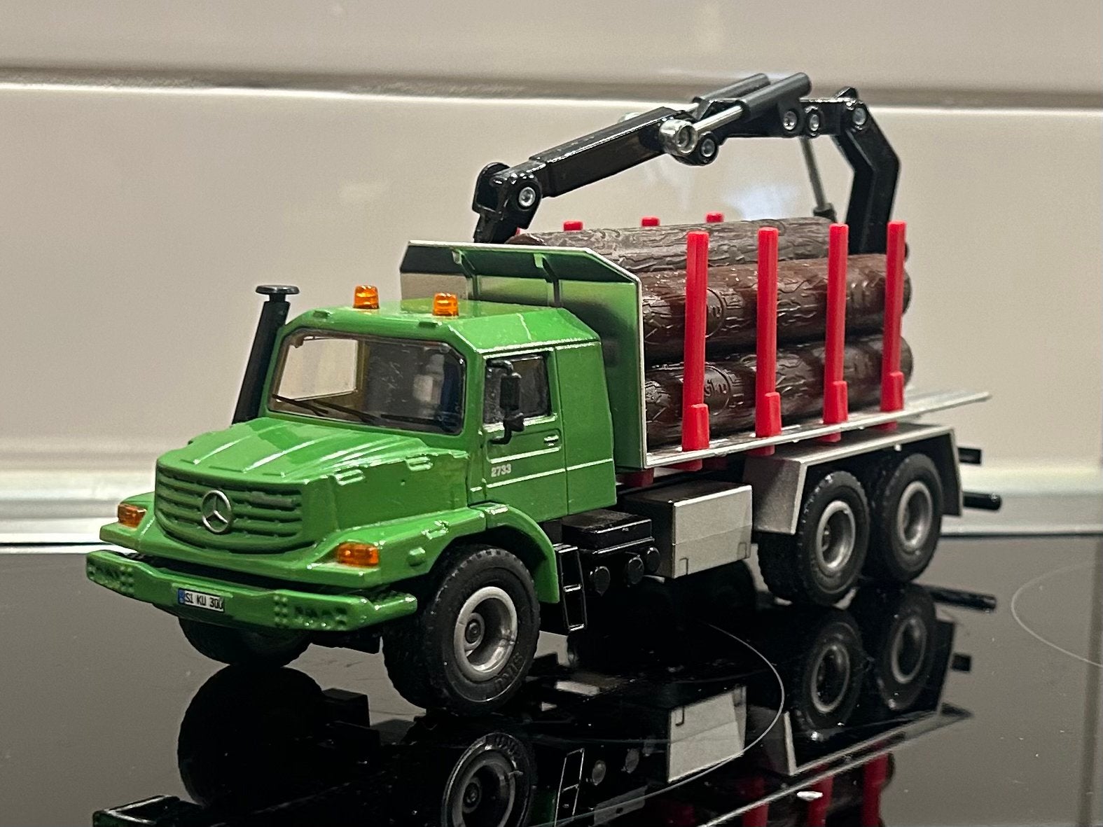 Siku Mercedes Zetros Bomentransport 1:50, Verzenden, Zo goed als nieuw, Bus of Vrachtwagen, SIKU