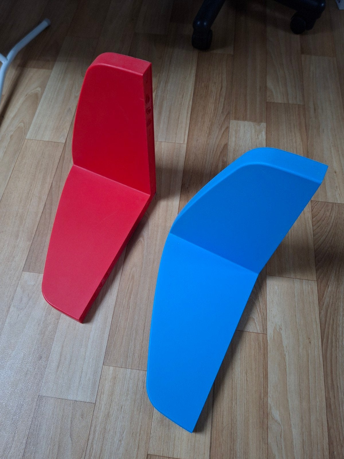 Ikea Mammut wandplankjes rood en blauw (2 stuks), Ophalen of Verzenden, Gebruikt, Overige typen