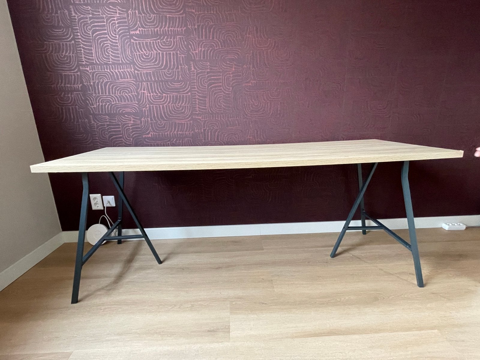 Bureau | blad met schragen, Ophalen, Gebruikt