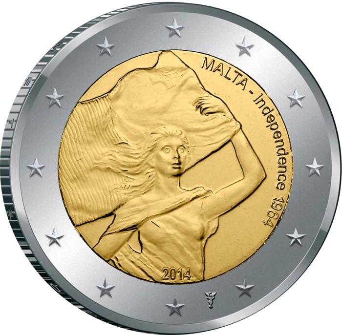 2 euro Malta 2014 - Onafhankelijkheid (UNC), Ophalen of Verzenden, Malta, 2 euro, Losse munt