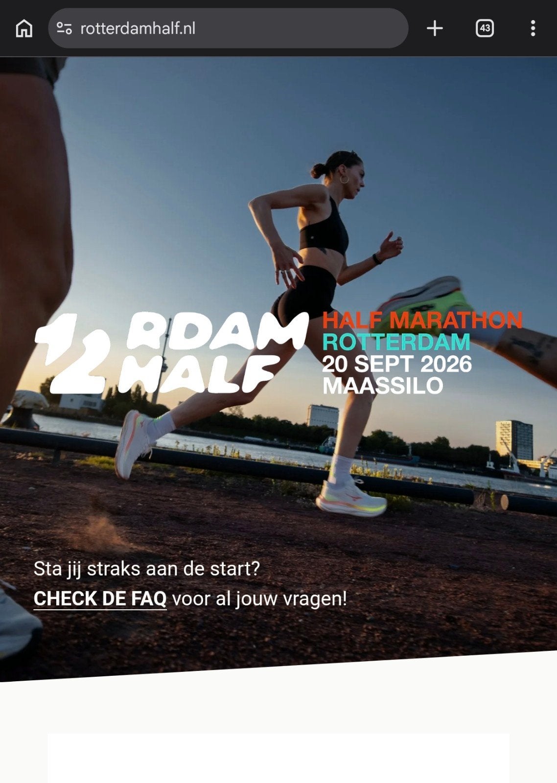 startbewijs halve marathon Rotterdam - 20 sept, Tickets en Kaartjes, Eén persoon