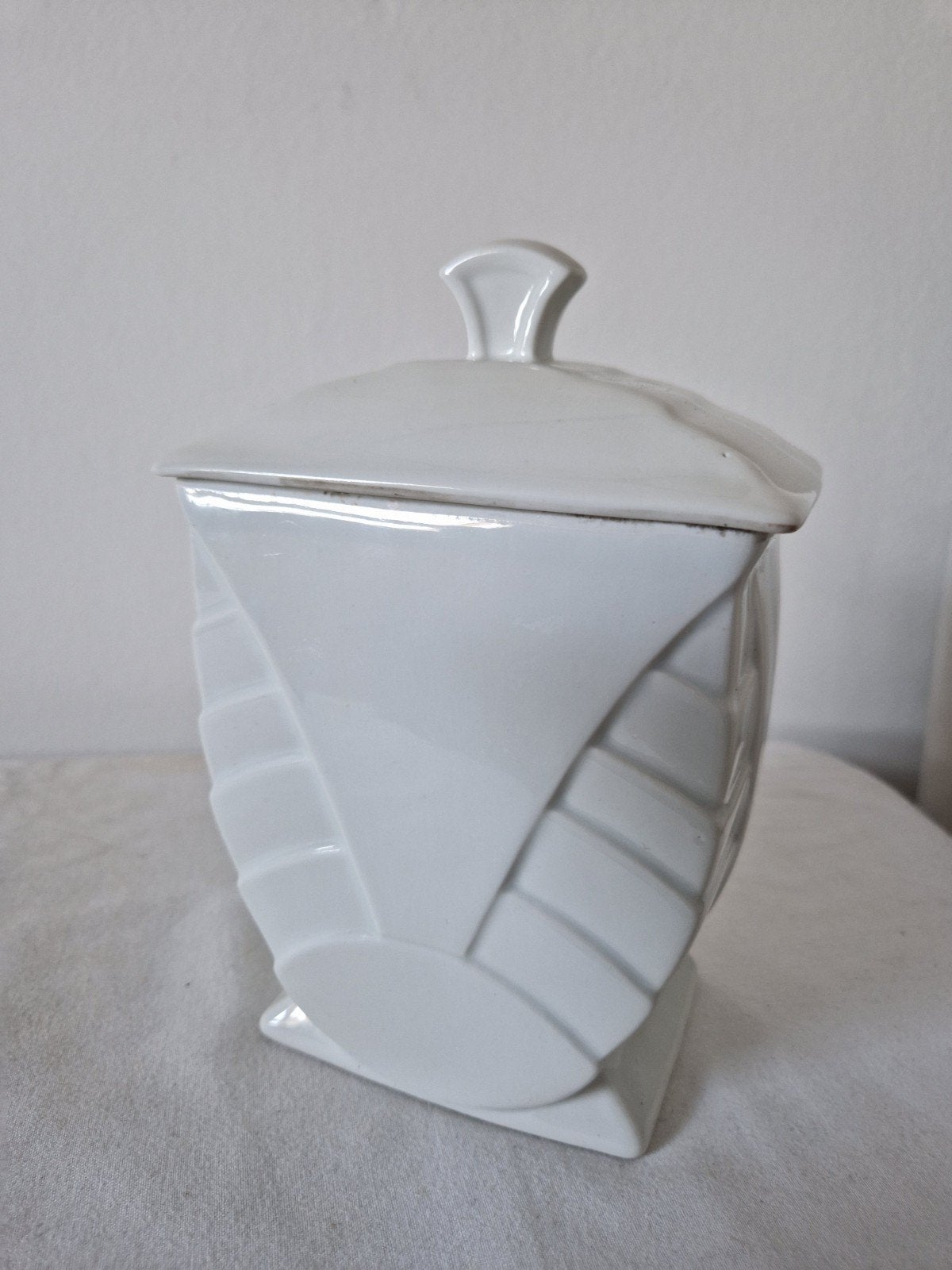 Franse Art Deco porseleinen voorraadpot FD Chauvigny gemerkt, Antiek en Kunst, Ophalen of Verzenden