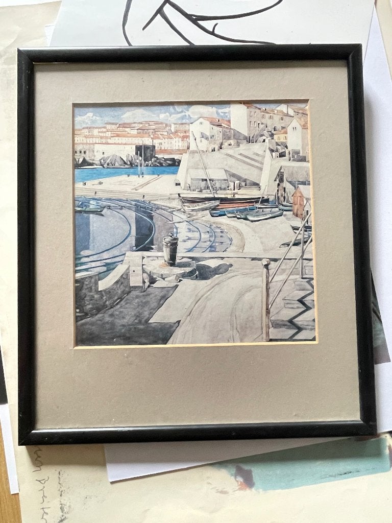 Kunstdruk reproductie - The Little Bay, Port Vendres, Aquarel, Stilleven, Papier/karton, Achter glas
