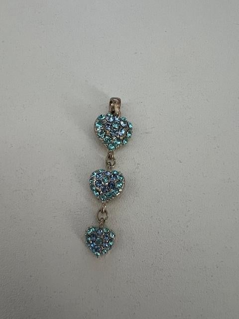 Hartjes hanger, Overige materialen, Blauw, Ophalen of Verzenden, Zo goed als nieuw